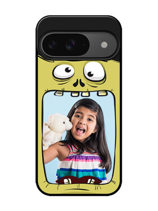 Custom Google Pixel 9 5G Custom Glass Phone Case - Cartoon Monster Back Case Design