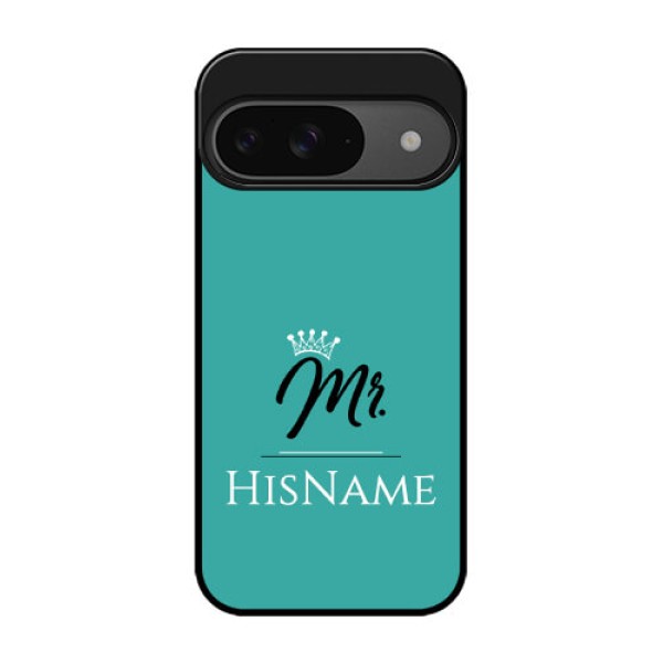Google Pixel 9 5G Custom Glass Phone Case - Mr With Name Design