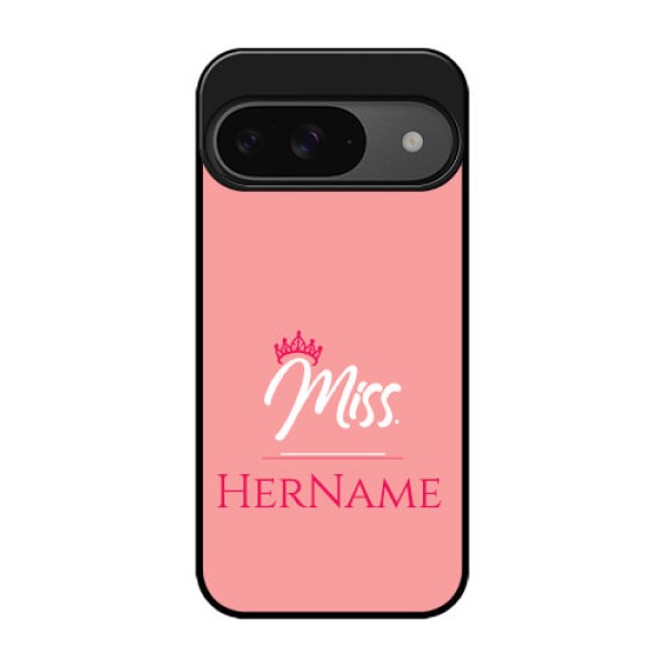 Google Pixel 9 5G Custom Glass Phone Case - Mrs With Name Design