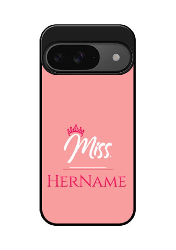 Google Pixel 9 5G Custom Glass Phone Case - Mrs With Name Design
