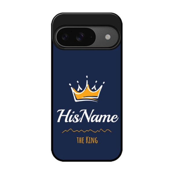 Google Pixel 9 5G Custom Glass Phone Case - King With Name Design