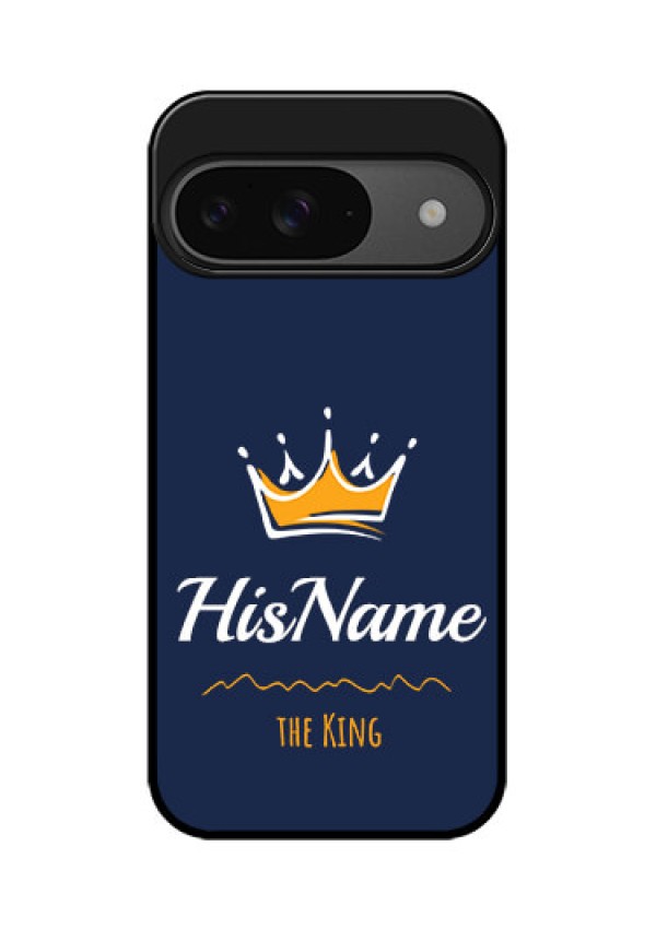 Google Pixel 9 5G Custom Glass Phone Case - King With Name Design