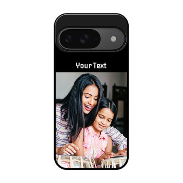 Google Pixel 9 5G Custom Glass Phone Case - Photo With Name Design