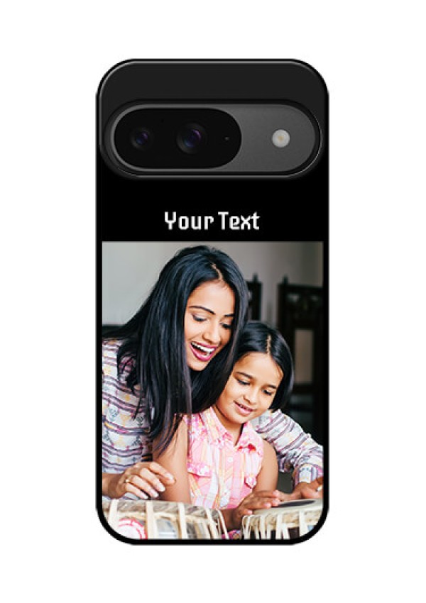 Google Pixel 9 5G Custom Glass Phone Case - Photo With Name Design