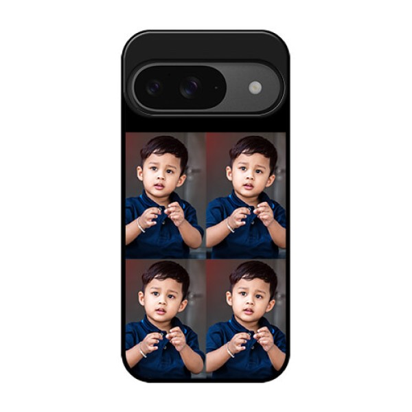 Google Pixel 9 5G Custom Glass Phone Case - 4 Image Holder Design