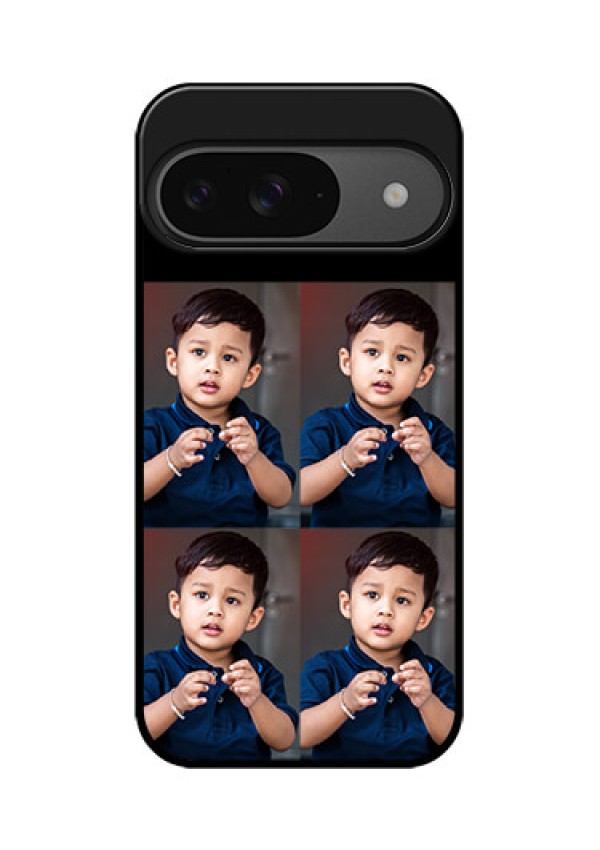 Google Pixel 9 5G Custom Glass Phone Case - 4 Image Holder Design