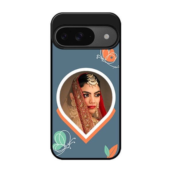 Google Pixel 9 5G Custom Glass Phone Case - Droplet Butterflies Design