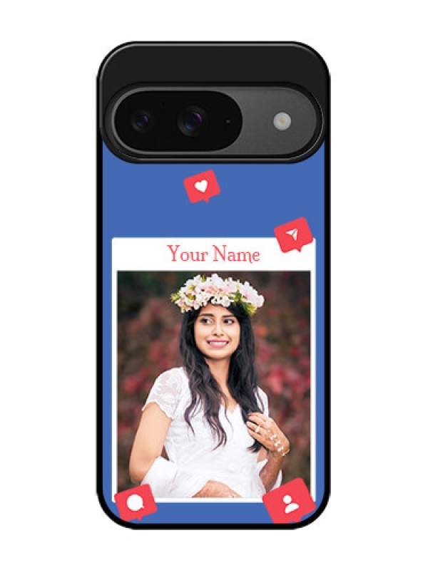 Custom Google Pixel 9 5G Custom Glass Phone Case - Like Share And Comment Design