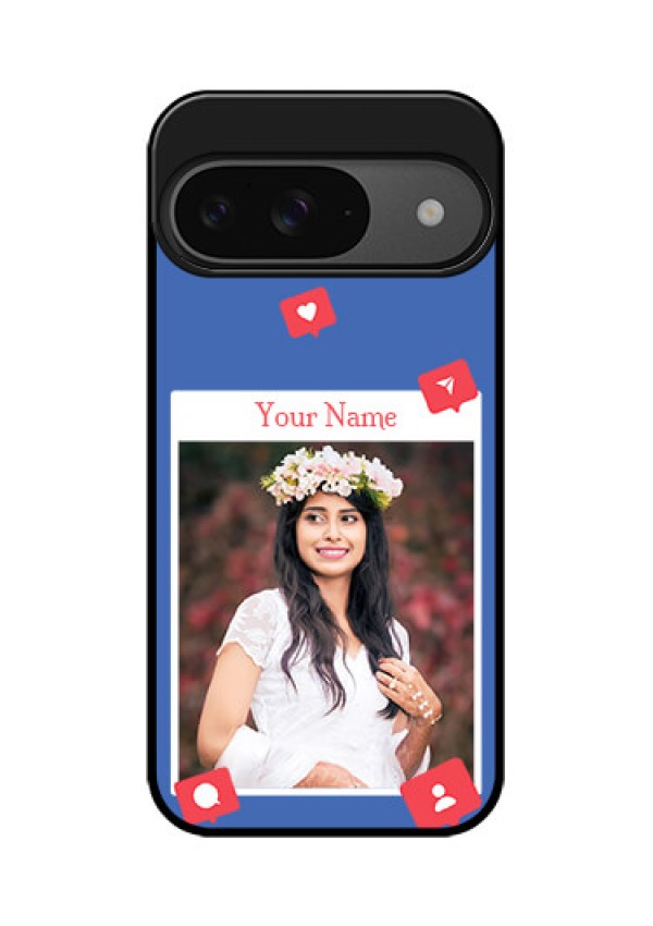 Google Pixel 9 5G Custom Glass Phone Case - Like Share And Comment Design