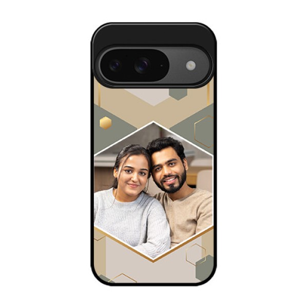 Google Pixel 9 5G Custom Glass Phone Case - Stylish Hexagon Pattern Design