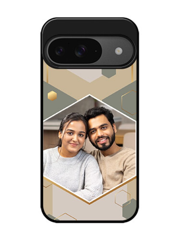 Custom Google Pixel 9 5G Custom Glass Phone Case - Stylish Hexagon Pattern Design
