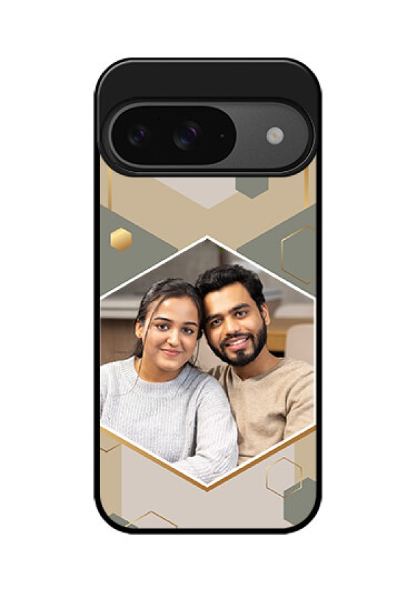 Google Pixel 9 5G Custom Glass Phone Case - Stylish Hexagon Pattern Design