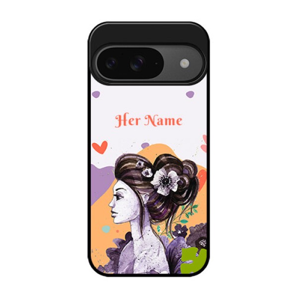 Google Pixel 9 5G Custom Glass Phone Case - Woman And Nature Design