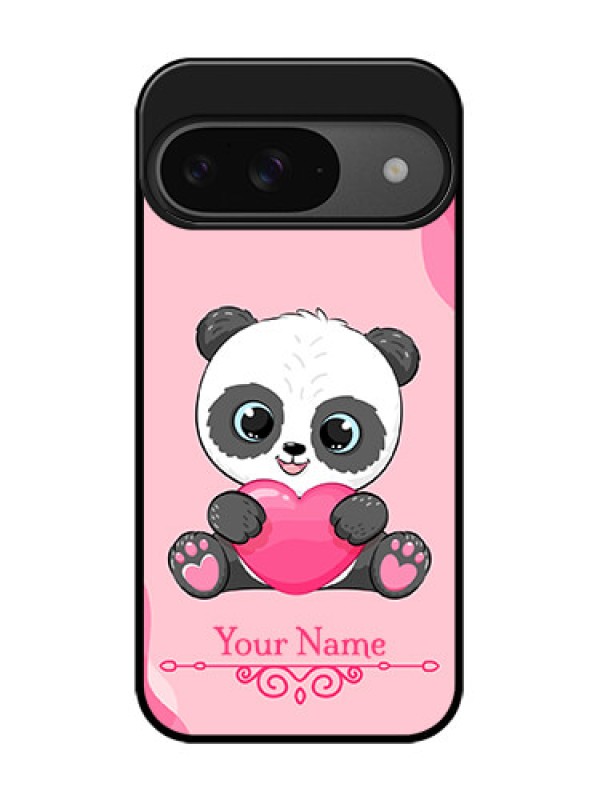 Custom Google Pixel 9 5G Custom Glass Phone Case - Cute Panda Design