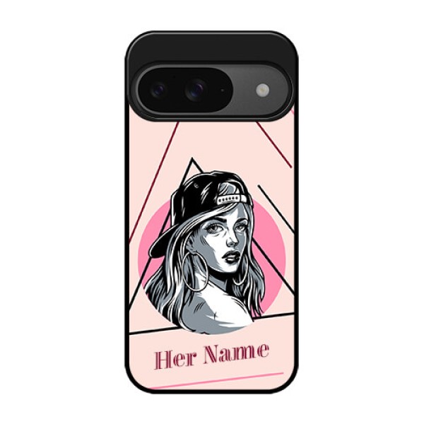 Google Pixel 9 5G Custom Glass Phone Case - Rockstar Girl Design