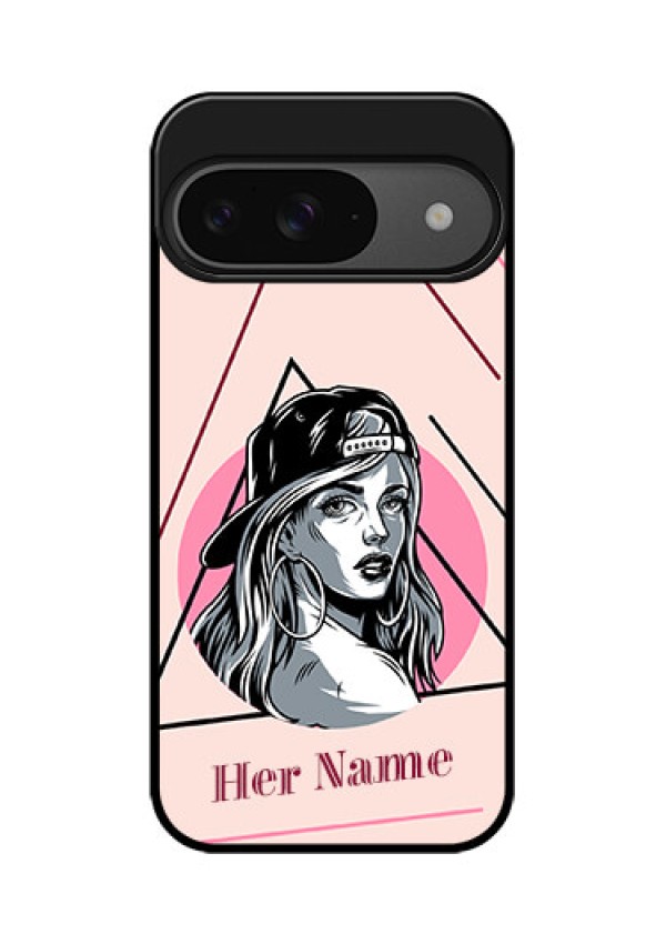 Google Pixel 9 5G Custom Glass Phone Case - Rockstar Girl Design