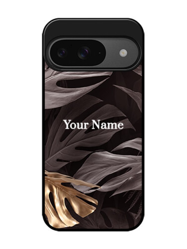 Custom Google Pixel 9 5G Custom Glass Phone Case - Wild Leaves Digital Paint Design