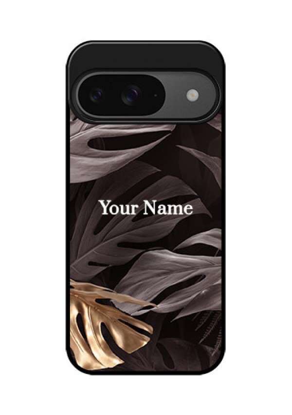 Google Pixel 9 5G Custom Glass Phone Case - Wild Leaves Digital Paint Design