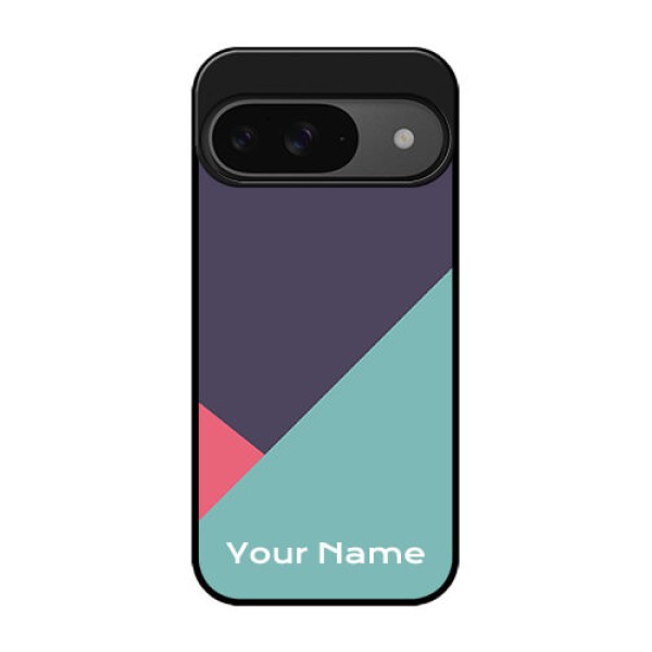 Google Pixel 9 5G Custom Glass Phone Case - Tri Color Abstract Design