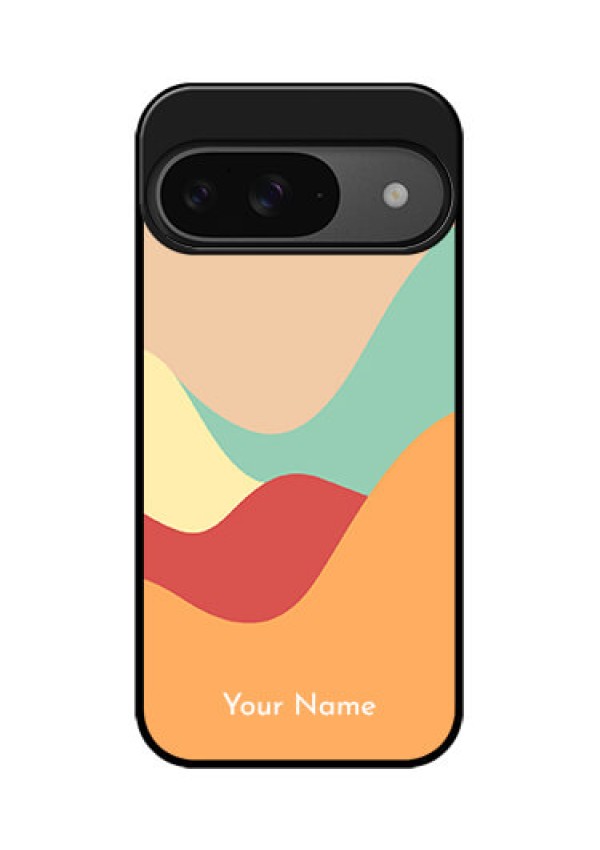Google Pixel 9 5G Custom Glass Phone Case - Ocean Waves Multi - Colour Design