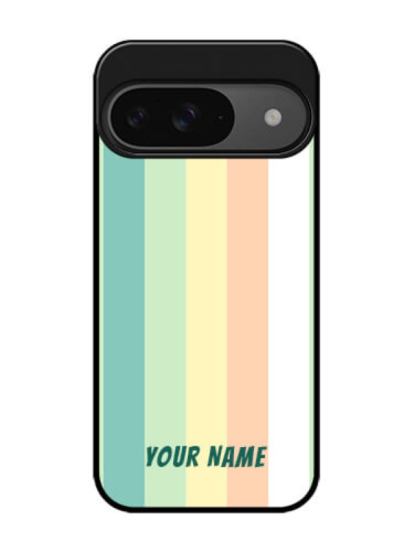 Custom Google Pixel 9 5G Custom Glass Phone Case - Multi - Colour Stripes Design