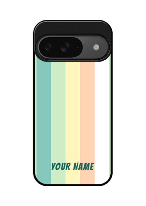 Google Pixel 9 5G Custom Glass Phone Case - Multi - Colour Stripes Design