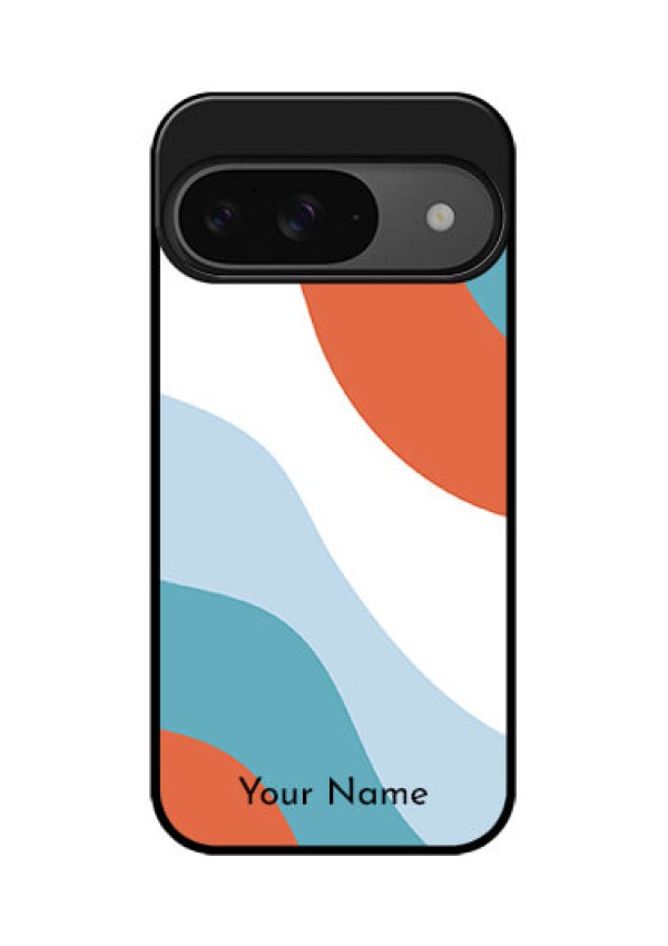 Google Pixel 9 5G Custom Glass Phone Case - Coloured Waves Design