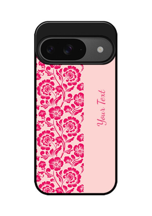 Google Pixel 9 5G Custom Glass Phone Case - Attractive Floral Pattern Design