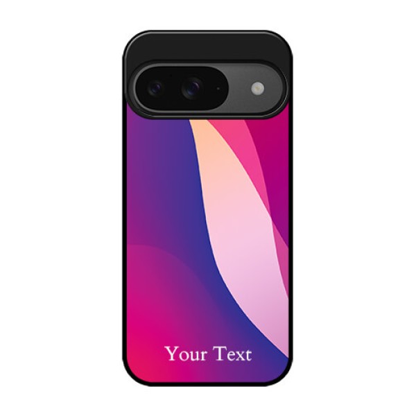 Google Pixel 9 5G Custom Glass Phone Case - Digital Abstract Overlap Design