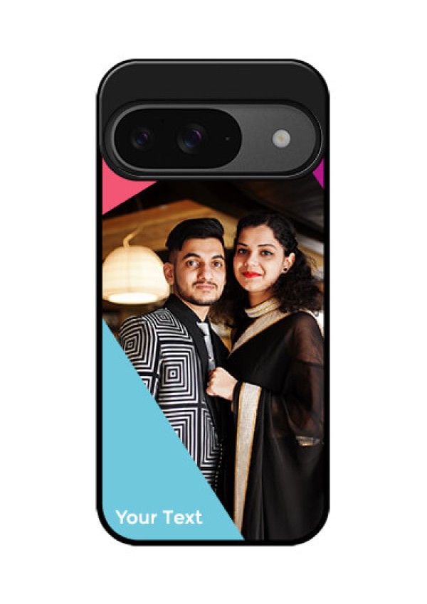 Google Pixel 9 5G Custom Glass Phone Case - Stacked Triple Colour Design