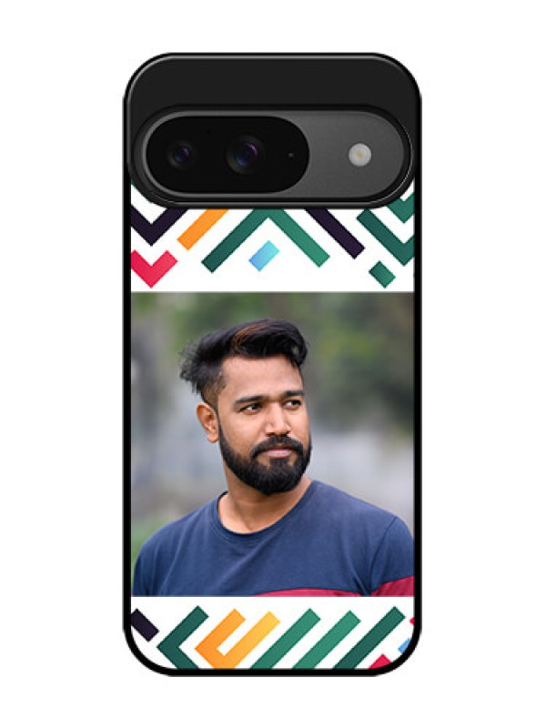 Custom Google Pixel 9 5G Custom Glass Phone Case - Colorful Maze Pattern Design