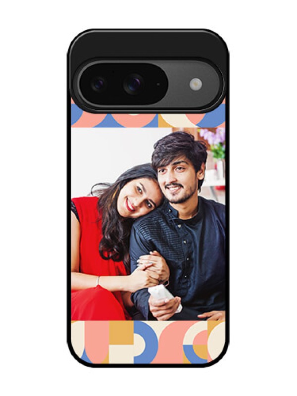 Custom Google Pixel 9 5G Custom Glass Phone Case - Semi - Circle Maze Pattern Design