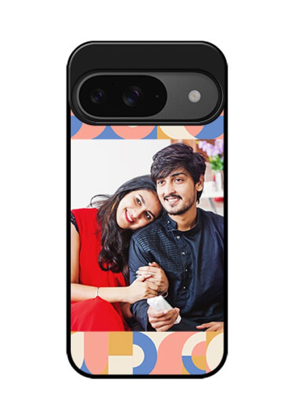 Google Pixel 9 5G Custom Glass Phone Case - Semi - Circle Maze Pattern Design