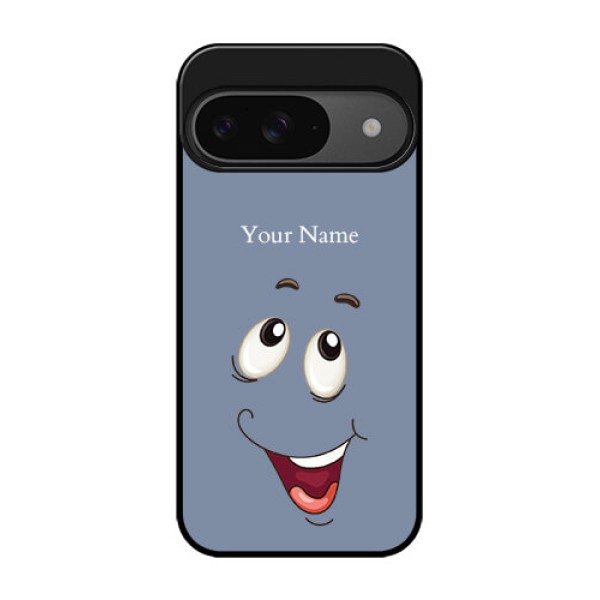 Google Pixel 9 5G Custom Glass Phone Case - Laughing Cartoon Face Design
