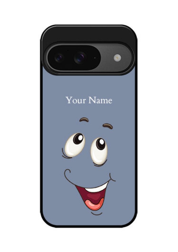 Google Pixel 9 5G Custom Glass Phone Case - Laughing Cartoon Face Design