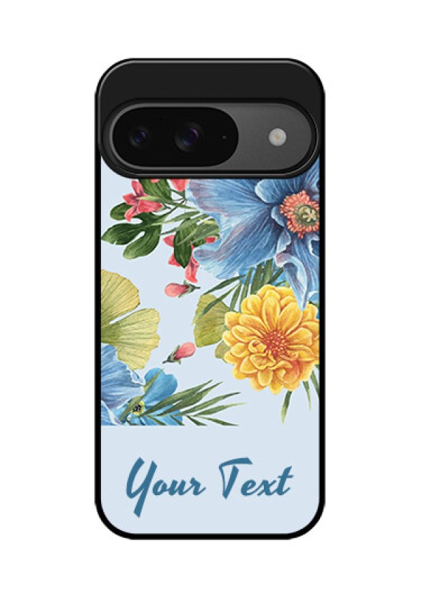 Google Pixel 9 5G Custom Glass Phone Case - Stunning Watercolored Flowers Painting Design