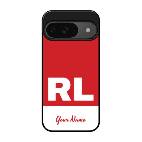 Google Pixel 9 5G Custom Glass Phone Case - Dual Tone Custom Text Design