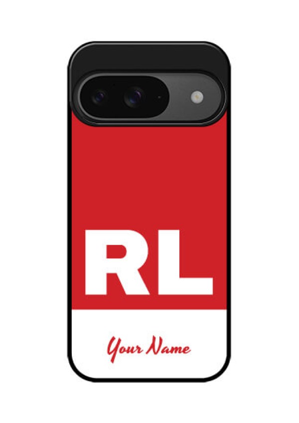 Google Pixel 9 5G Custom Glass Phone Case - Dual Tone Custom Text Design