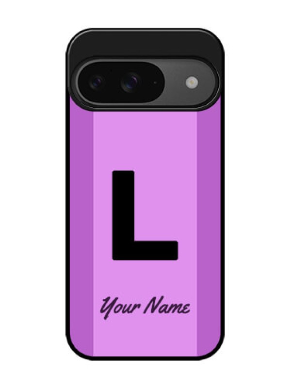 Custom Google Pixel 9 5G Custom Glass Phone Case - Tricolor Custom Text Design