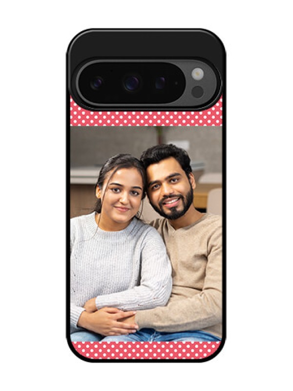 Custom Google Pixel 9 Pro 5G Custom Glass Phone Case - White Dotted Design