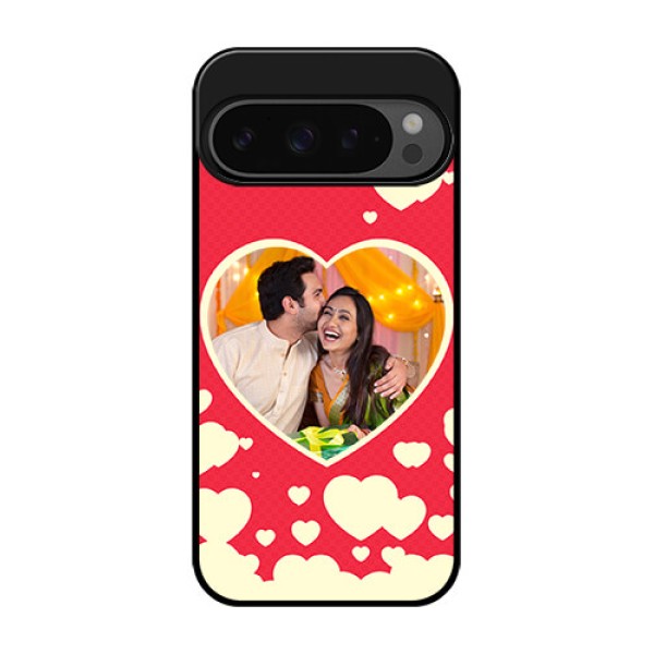 Google Pixel 9 Pro 5G Custom Glass Phone Case - Love Symbols Phone Cover Design