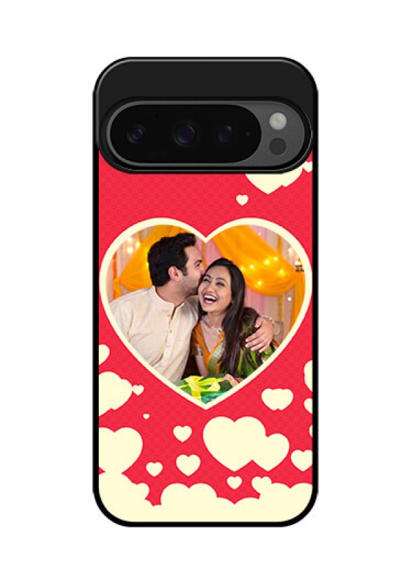 Google Pixel 9 Pro 5G Custom Glass Phone Case - Love Symbols Phone Cover Design