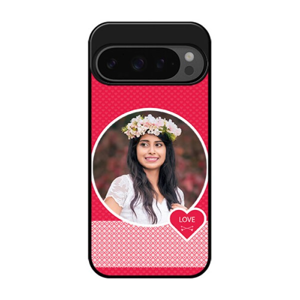 Google Pixel 9 Pro 5G Custom Glass Phone Case - Pink Color Pattern Design