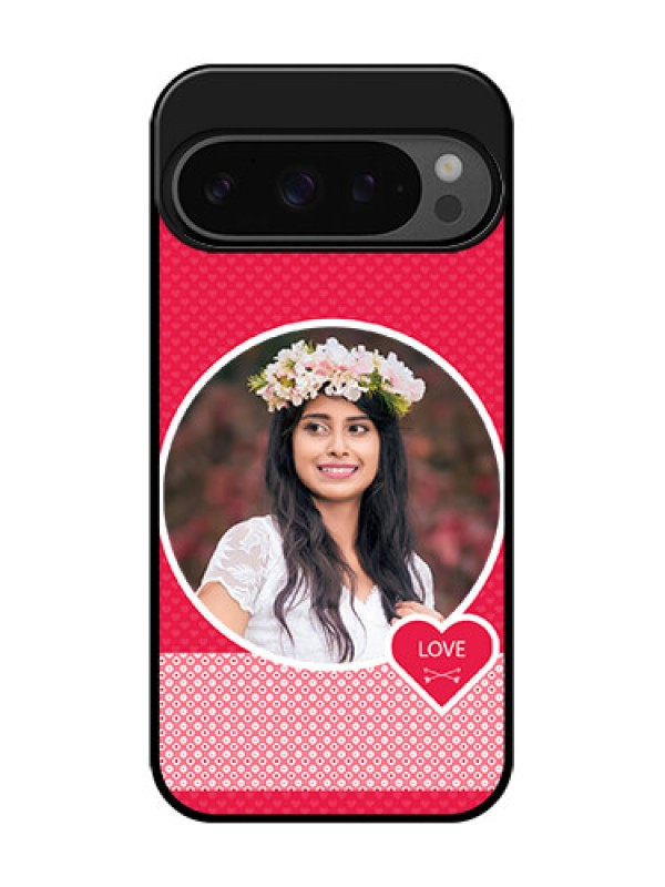 Custom Google Pixel 9 Pro 5G Custom Glass Phone Case - Pink Color Pattern Design