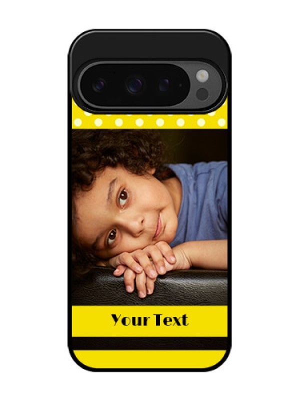 Custom Google Pixel 9 Pro 5G Custom Glass Phone Case - Bright Yellow Case Design