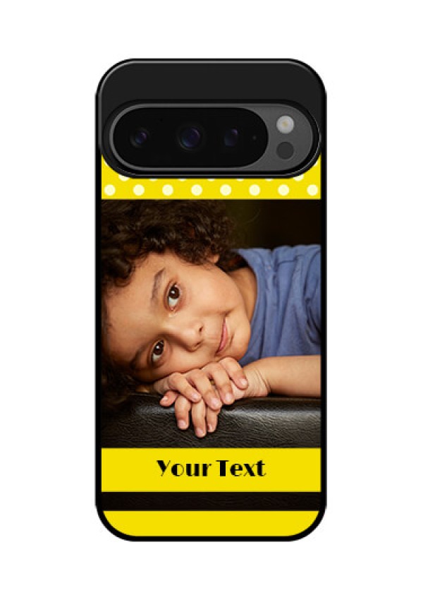 Google Pixel 9 Pro 5G Custom Glass Phone Case - Bright Yellow Case Design