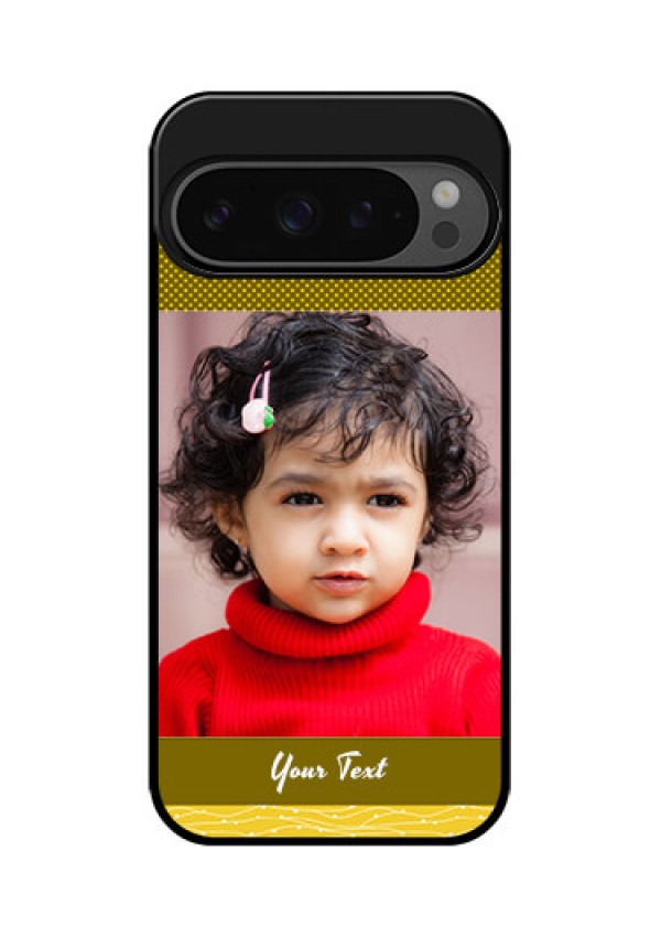 Google Pixel 9 Pro 5G Custom Glass Phone Case - Simple Green Color Design