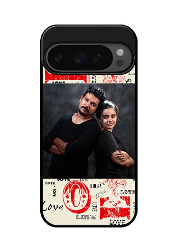 Google Pixel 9 Pro 5G Custom Glass Phone Case - Trendy Love Design Case