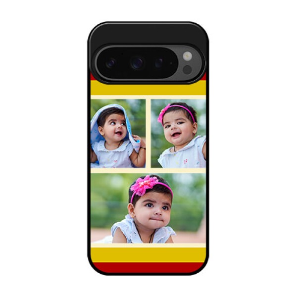 Google Pixel 9 Pro 5G Custom Glass Phone Case - Multiple Pic Upload Design