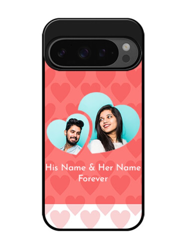 Custom Google Pixel 9 Pro 5G Custom Glass Phone Case - Couple Pic Upload Design